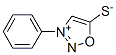 3-Phenyl-1,2,3-oxadiazol-3-ium-5-thiolate 结构式