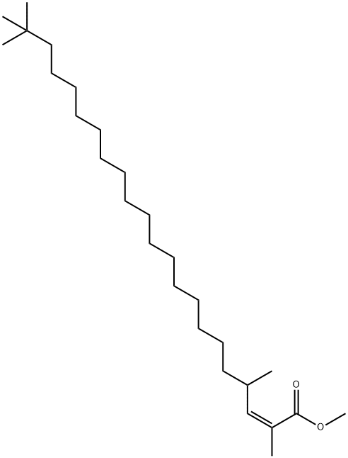 2-Docosenoic acid, 2,4,21,21-tetramethyl-, methyl ester, (Z)- 结构式