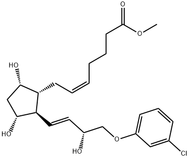 (Z)-7-[2β-[(1E,3R)-3-Hydroxy-4-(3-chlorophenoxy)-1-butenyl]-3α,5α-dihydroxycyclopentane-1α-yl]-5-heptenoic acid methyl ester 结构式