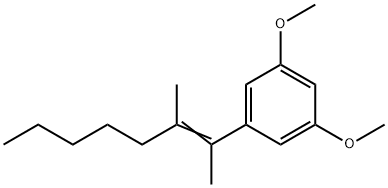 2-(3,5-Dimethoxyphenyl)-3-methyl-2-octene 结构式