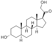 3ALPHA,21-二羟基-5ALPHA-孕甾-20-酮 结构式