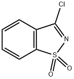 3-氯-1,2-苯并异噻唑-1,1-二氧化物 结构式