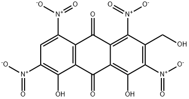 4,5-DIHYDROXY-2-HYDROXYMETHYL-1,3,6,8-TETRANITROANTHRAQUINONE 结构式