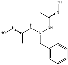 1,3-Bis[1-(hydroxyimino)ethyl]-2-(phenylmethyl)triazane 结构式