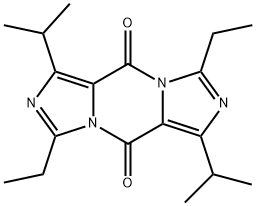 3,8-Diethyl-1,6-bis(1-methylethyl)-5H,10H-diimidazo[1,5-a:1',5'-d]pyrazine-5,10-dione 结构式