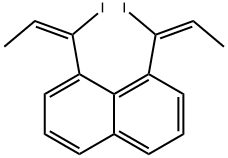 1,8-Bis[(E)-1-iodo-1-propenyl]naphthalene 结构式