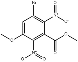 3-溴-5-甲氧基-2,6-二硝基苯甲酸甲酯 结构式