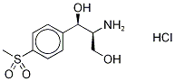 D-(+)-threo-2-amino-1-(p-methylsulphonylphenyl)propane-1,3-diol hydrochloride  结构式
