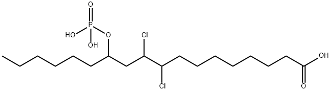 9,10-dichloro-12-(phosphonooxy)octadecanoic acid 结构式