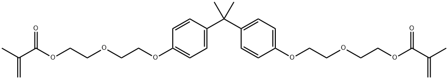 (1-methylethylidene)bis(4,1-phenyleneoxy-2,1-ethanediyloxy-2,1-ethanediyl) bismethacrylate 结构式