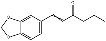 1-(1,3-Benzodioxol-5-yl)-1-hexen-3-one 结构式