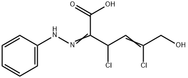 3,5-Dichloro-6-hydroxy-2-(2-phenylhydrazono)-4-hexenoic acid 结构式