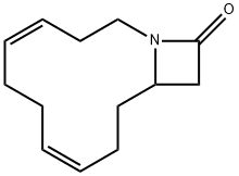 1-Azabicyclo[10.2.0]tetradeca-4,8-dien-14-one 结构式