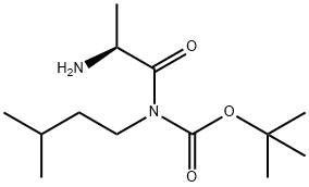 [(S)-2-Amino-1-oxopropyl](3-methylbutyl)carbamic acid 1,1-dimethylethyl ester 结构式