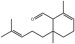 2,6-Dimethyl-6-(4-methyl-3-pentenyl)-2-cyclohexene-1-carbaldehyde 结构式