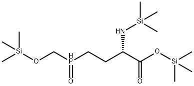 (S)-2-[(Trimethylsilyl)amino]-4-[[[(trimethylsilyl)oxy]methyl]phosphinyl]butanoic acid trimethylsilyl ester 结构式