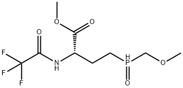 (S)-4-[(Methoxymethyl)phosphinyl]-2-[(trifluoroacetyl)amino]butanoic acid methyl ester 结构式