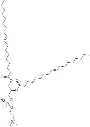 1,2-DIELAIDOYL-SN-GLYCERO-3-PHOSPHOCHOLINE;18:1 (Δ9-TRANS) PC 结构式