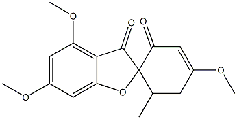 4,4',6-TriMethoxy-6'-Methyl-3'-grisen-2',3-dione 结构式