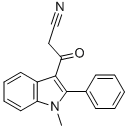 3-(1-甲基-2-苯基-1H-吲哚-3-基)-3-氧代丙腈 结构式