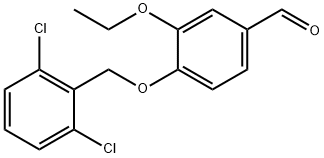 4-[(2,6-二氯苄基)氧基]-3-乙氧基苯甲醛 结构式