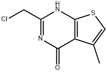 2-(氯甲基)-5-甲基噻吩[2,3-D]嘧啶-4(3H)-酮 结构式