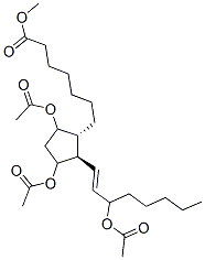 Methyl (13E)-9,11,15-tris(acetyloxy)prost-13-en-1-oate 结构式