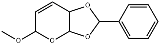 3a,7a-Dihydro-5-methoxy-2-phenyl-5H-1,3-dioxolo[4,5-b]pyran 结构式