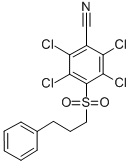 4-(3-Phenylpropylsulfonyl)-2,3,5,6-tetrachlorobenzonitrile 结构式