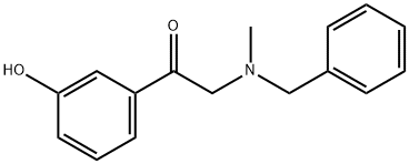 1-(3-羟基苯基)-2-[甲基(苯基甲基)氨基]乙酮 结构式
