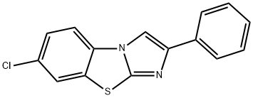 7-CHLORO-2-PHENYLIMIDAZO[2,1-B]BENZOTHIAZOLE 结构式