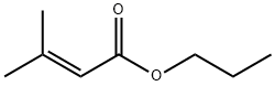 3-Methyl-2-butenoic acid, propyl ester 结构式