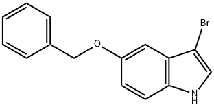 3-溴-5-苄氧基吲哚 结构式