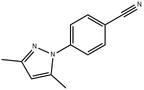 4-(3,5-二甲基-1H-吡唑-1-基)苄腈 结构式
