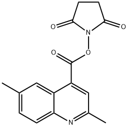2,6-二甲基-4-喹啉羧酸 N-羟基丁二酰亚胺酯 结构式