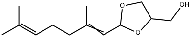 2-(2,6-二甲基-1,5-庚二烯基)-1,3-二氧戊环-4-甲醇 结构式