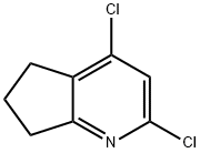 2,4-Dichloro-6,7-dihydro-5H-cyclopenta[b]pyridine 结构式
