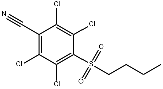 4-Butylsulfonyl-2,3,5,6-tetrachlorobenzonitrile 结构式