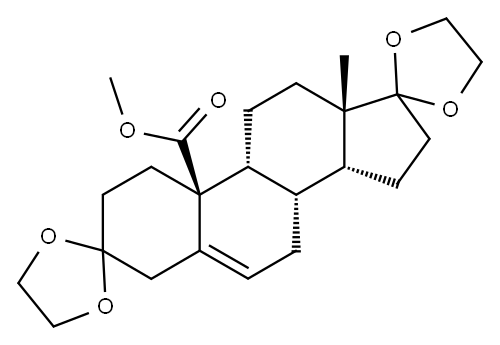 Methyl 3,3,17,17-Bis(ethylenedioxy)androst-5-en-19-oate 结构式