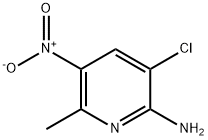 2-氨基-3-氯-5-硝基-6-甲基吡啶 结构式