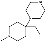 Piperazine, 1-(4-ethyl-1-methyl-4-piperidinyl)- (9CI) 结构式