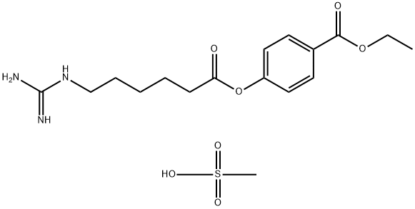 甲磺酸加贝酯 结构式