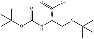 N-叔丁氧羰基-S-叔丁基-L-半胱氨酸 结构式