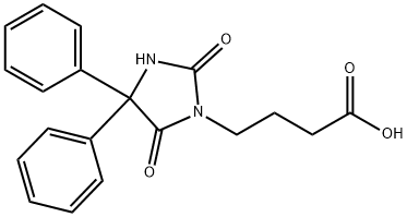 5,5-DIPHENYLHYDANTOIN-3-BUTYRIC ACID 结构式
