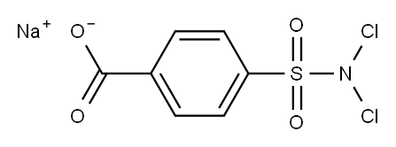 4-[(二氯氨基)磺酰基]苯甲酸钠 结构式