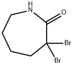 3,3-二溴氮杂-2-酮;3,3-二溴氮杂环庚烷-2-酮 结构式