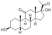 5-BETA-PREGNAN-3-BETA, 17-DIOL-11,20-DIONE 结构式