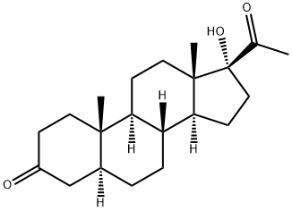 别孕烷-3,20-二酮-17Α-醇 结构式