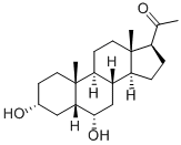 PREGNAN-20-ONE,3,6-DIHYDROXY-, (3A,5B,6A)- 结构式