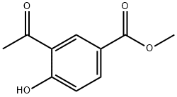 3-乙酰基-4-羟基苯甲酸甲酯 结构式